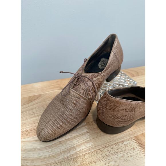 Vintage Joti Handcrafted in Italy Lizard Men\'s Dress Shoes Tan Size 8 JL main image 16